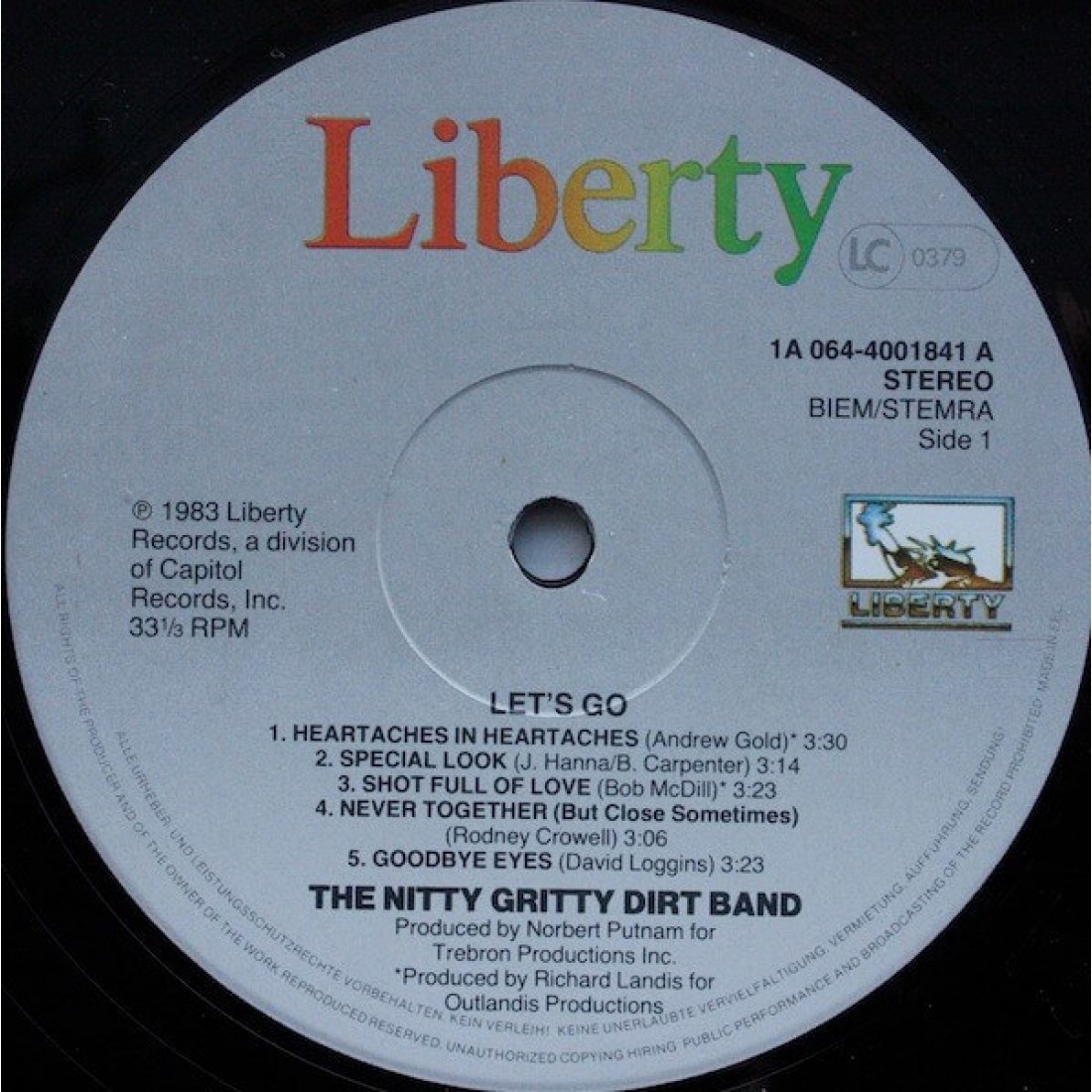 The Nitty Gritty Dirt Band - Let's Go - 1982 I Plak Sesi